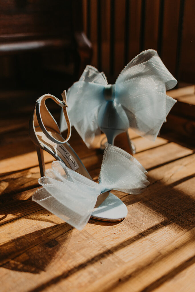 Jimmy Choo blue wedding shoes
