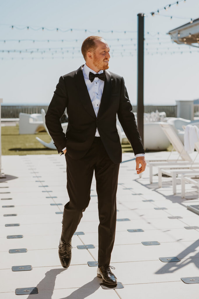 Groom wears Richards Bespoke suit by the same designer who designs Patrick Mahomes' suits