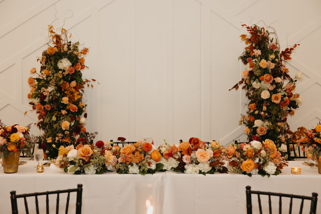 Haute House Studio floral tablecapes and pillars