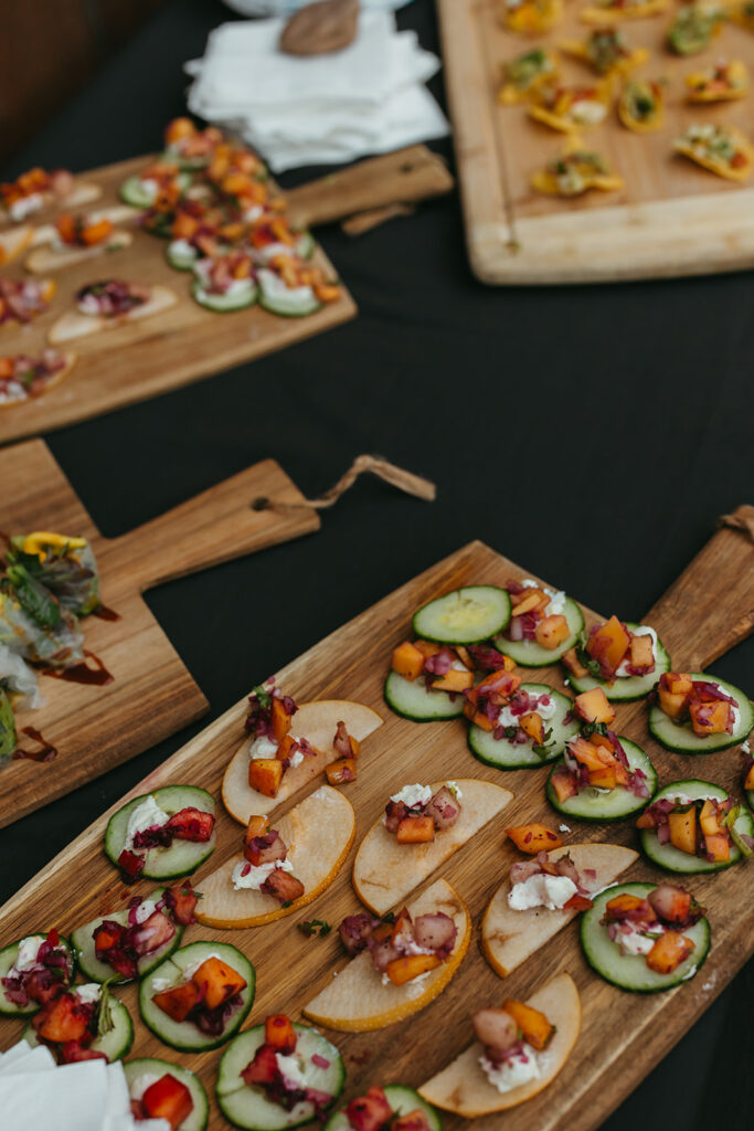 Charcuterie appetizers for Yellowstone wedding