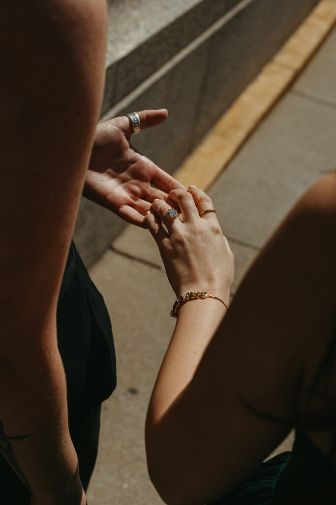 LGBTQIA+ proposal photos in downtown Nashville
