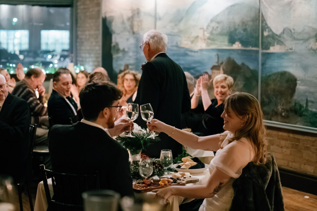 Meaningful wedding ideas include hosting your family and friends for an intimate dinner at WA Frost and Company in downtown Saint Paul